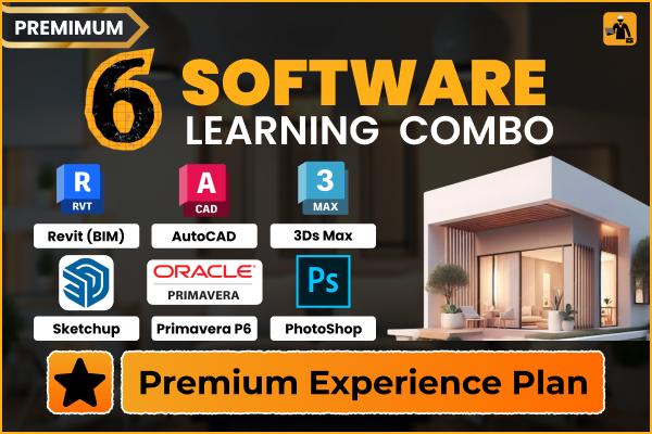 6 SOFTWARES COMBO : Revit(BIM) +Adobe Photoshop +AutoCAD +3ds Max+ ...