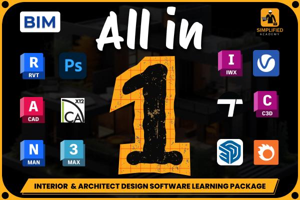 All in One Interior & Architect Design Software Learning Package.